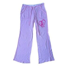 Y2K Victoria’s Secret PINK Pink Flare Sweatpants Small 2000s Peace Lounge
